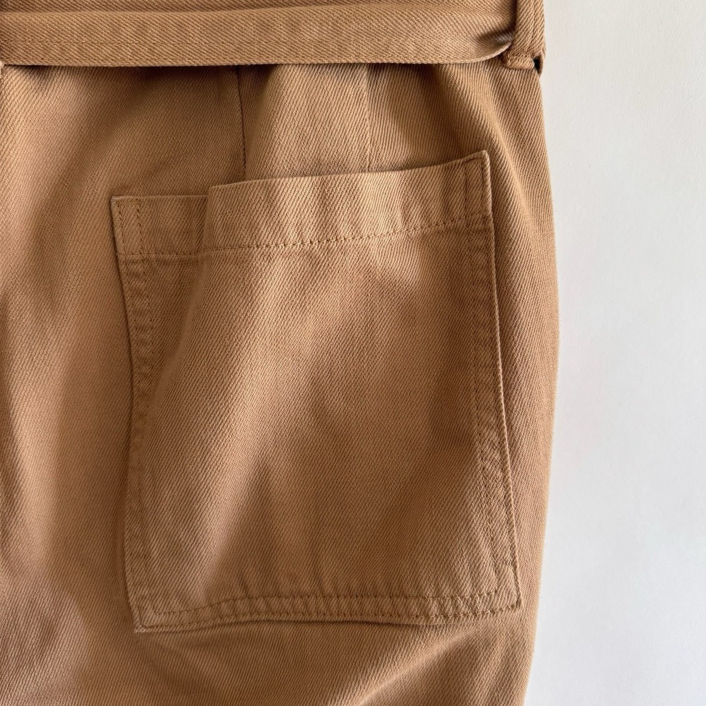 Banana Republic High Rise Tapered Utility Pants Iced Latte 12 Tan Cargo Safari - Picture 6 of 14